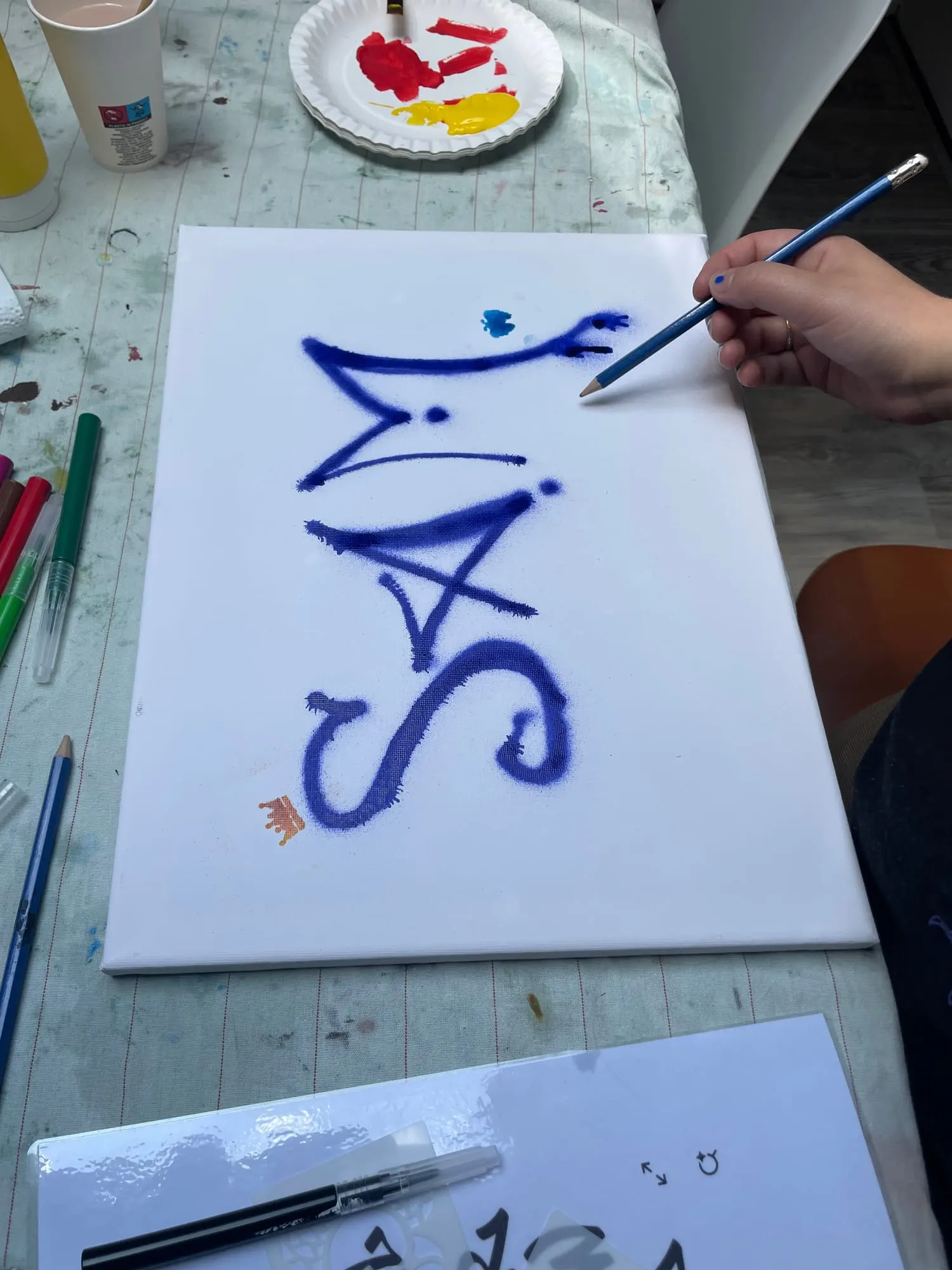Sfeerbeeld van de workshop Graffiti.
