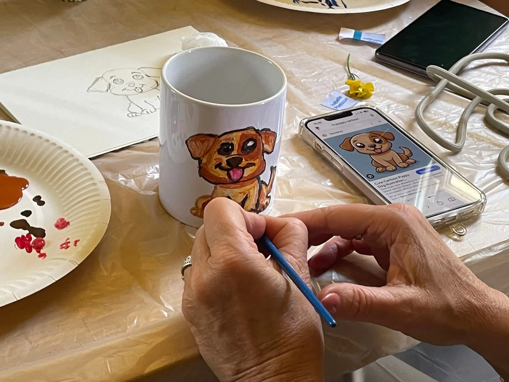 Sfeerbeeld van de workshop Mokken.