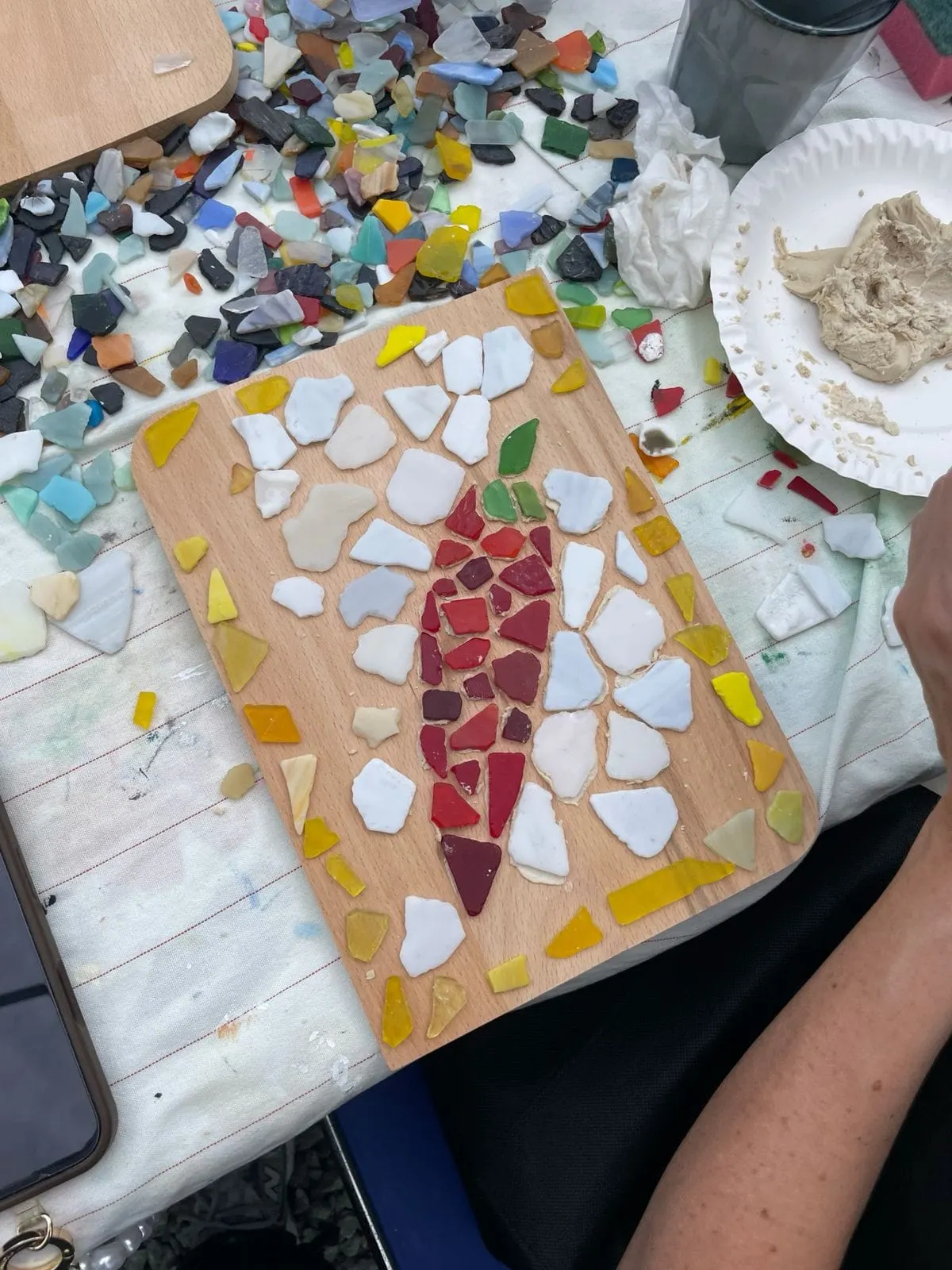 Sfeerbeeld van de workshop Mozaïek.