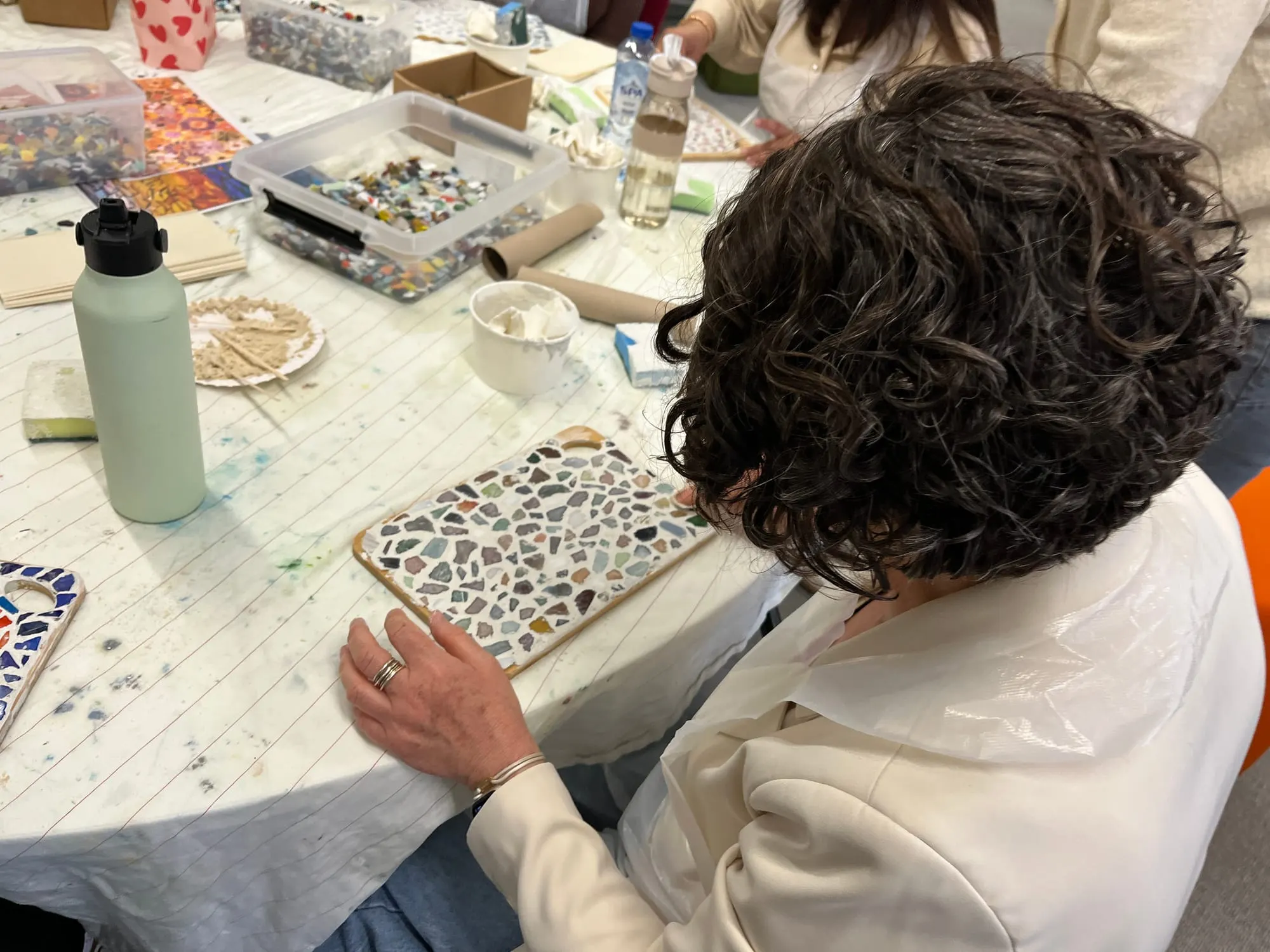 Sfeerbeeld van de workshop Mozaïek.