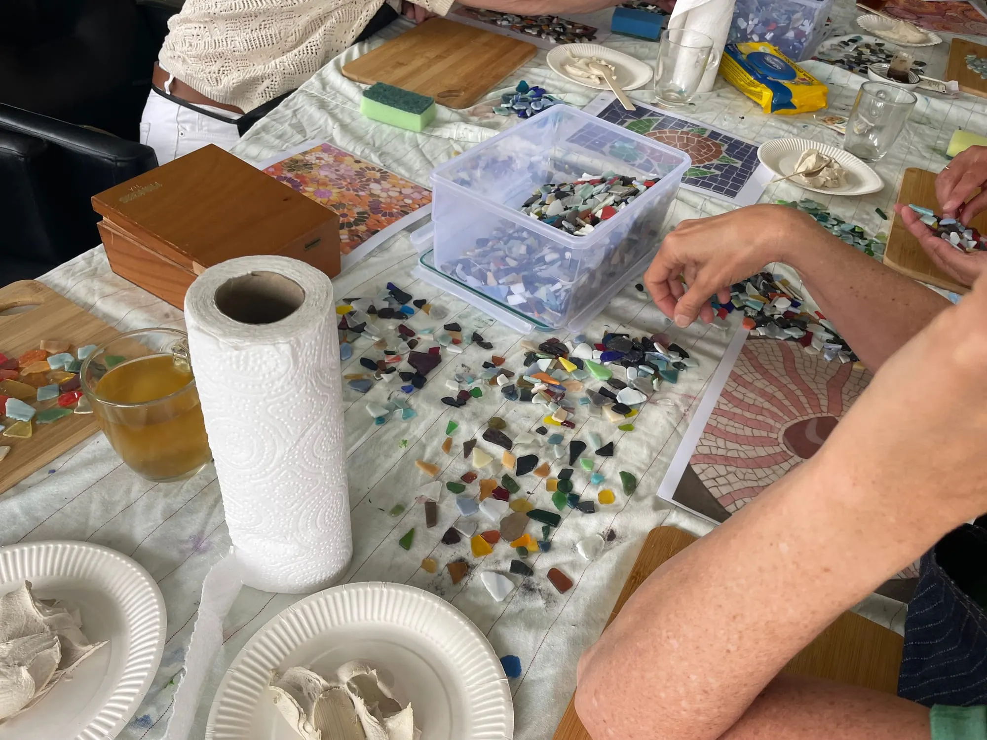Sfeerbeeld van de workshop Mozaïek.
