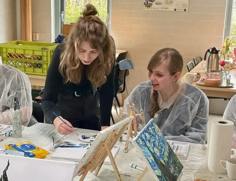Sfeerbeeld van de workshop Van Gogh.