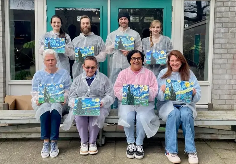 Sfeerbeeld van de workshop Van Gogh.